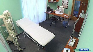 She's attempting to explain to her doc that she likes aggressive sex - faux hospital