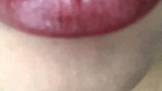 Applying Red Lipgloss Lip Fetish, Gooning, Femdom, Findom