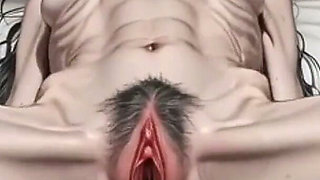 Frail 90 Year Old Granny & Hairy Pussy Pleasure - Close up Wet Bush Masturbation