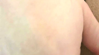 Rubbing her clit with my big bellend