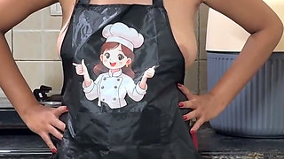 Touching & Eating My Step Mom Ass While She Cleans the Kitchen