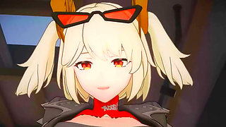 Zenless Zone Zero - Burnice White Riding a Dick - 3D Hentai Animations