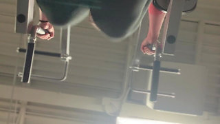 First Time Gym Orgasm!! Cumming at the Gym From an Ab Workout