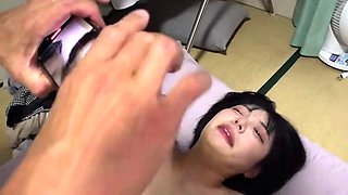 Amateur brunette Michelle with small tit
