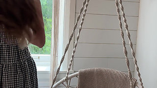 Having Some Fun in the Swing Chair! Hard Orgasm!