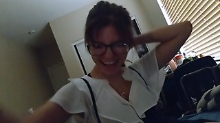 Czech amateur blowjob and fucking POV in public