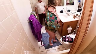 My stepson came inside me in the bathroom