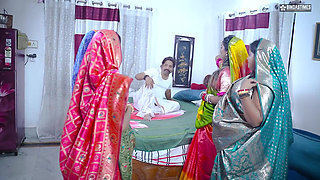 Omg - Desi Indian Brother in Law Takes All Hot & Sexy Bihari Bhabhiji at Once ( Bhabhi Gangbang )