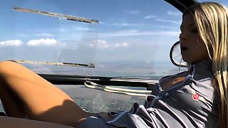 Olivia Ryder Blonde Blowjob Brunette Car Handjob