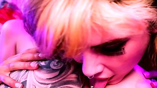 Horny amateur lesbians lick pussy in reality groupsex