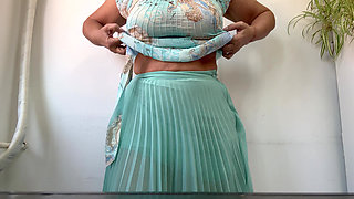 I'm Horny Again at the Office and I Lift My Skirt and Show My Tits in Public.