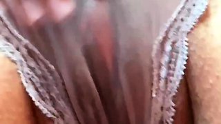 Busty curly brunette with big boobs fucks on couch