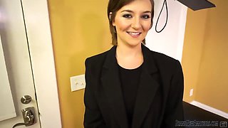 Bigtit amateur teen Kylie masturbating on a casting couch