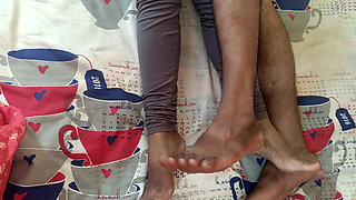 Step brother enjoying bed with house wife