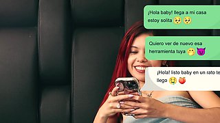 Naughty redhead fucks her stepdad’s employee