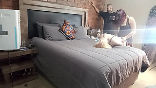 Too hungry y girls and two horny old men