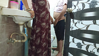 Sister-in-law Made Brother-in-law in Toilet