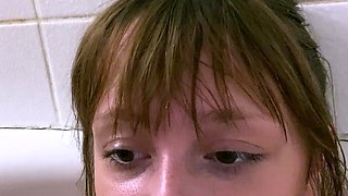 Fabulous softcore solo shower tease