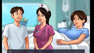 Summertime saga: guy can't get his dick hard for semen examination ep 161