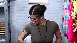 SHE WAS CAUGHT BY SECURITY AND PUNISHED