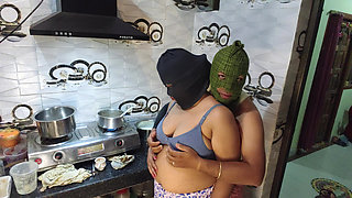 Indian Unsatisfied Bhabhi Hard sex with Devar in Kitchen, Hindi Sex Audio