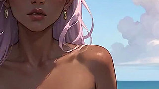 Ocean Breeze Coffee Crush: Pink Hair Solo Sensation