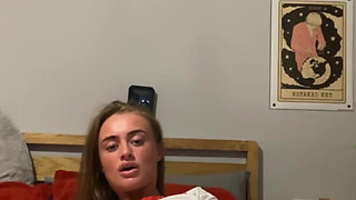 Watch this horny tattooed teen can't stop trembling as her fingers slides in deeper