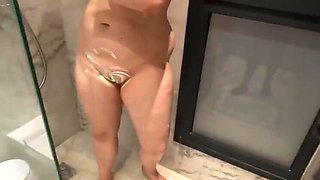 Horny Blonde Teen Shaves Pussy & Pisses in Dirty Shower - Amateur Solo Fun