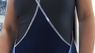 Japanese MILF Mayumi Kanzaki Masturbates in Swimwear with Hitachi - Amateur Solo Orgasm