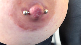 MILF Changes Her Nipple Piercing - Intimate, Confident & Captivating!