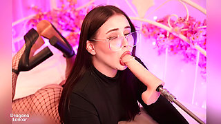 College girl gives an AMAZING deep sloppy blowjob