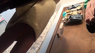 Blonde College Girl Caught Showering