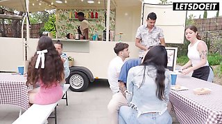 Watch voluptuous Jesus Reyes and Catherine Knight's clip