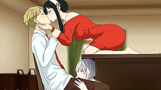 Horny Family Threesome Sex: Fiona x Loid x Yor (Cartoon Sex Parody)