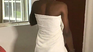 Skinny Dude Desperately Eating Her Pussy