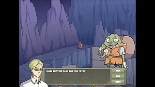 Old, old hunter, cartoon