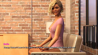 My Hotwife - Gameplay - Roleplay - Beach Oily Fuck with BBC & Vacation with BBC Cock