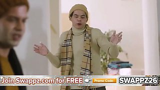 Stuck-up stepmoms use skin-to-skin method to cure their sick stepsons with a hardcore holiday threesome