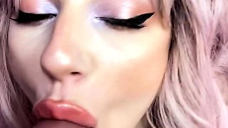 Blonde tight pussy babe solo toy fun in glamour masturbation