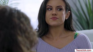 Naughty stepmom keeps stepdaughters pussy wet