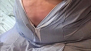 Naughty Nurse Julie - Bra Reveal & Teasing Huge Tits