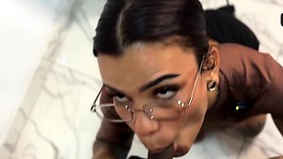 Hot secretary uses boss on desk for rough, untamed romp -