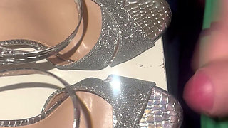 Cum in my wife's new shoes