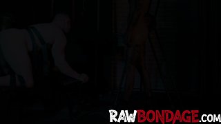 Tatted master [censored] deepthroating his submissive slave