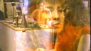 A super sexy brunette massages her big boobs