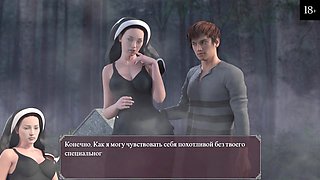 Lusting, hentai student, big tits fucking