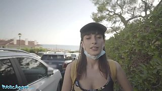 Public agent spanish babe caomei eliminates her mask for dong