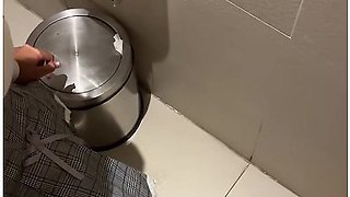 A Beautiful 18 Year Old Asian Girl Sucks Me Off In A Public Restroom And I Cum On Her Face