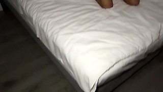 Cutie in mini skirt gets fucked in tight ass and cum inside