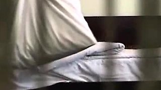 Kinky spy video of sexy teen masturbating on a bed